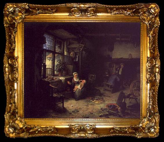 framed  Anthony Van Dyck Interior with Peasants, ta009-2